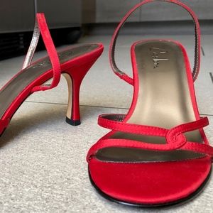 Caslon Red Satin Heels